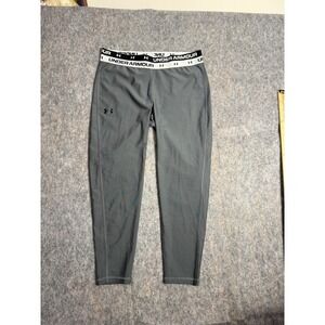 Under Armour Mens Grey Compression Leggings Tights Size Medium Athletic Training